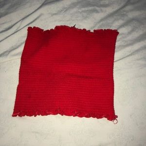 Red crop top
